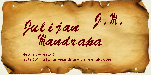Julijan Mandrapa vizit kartica